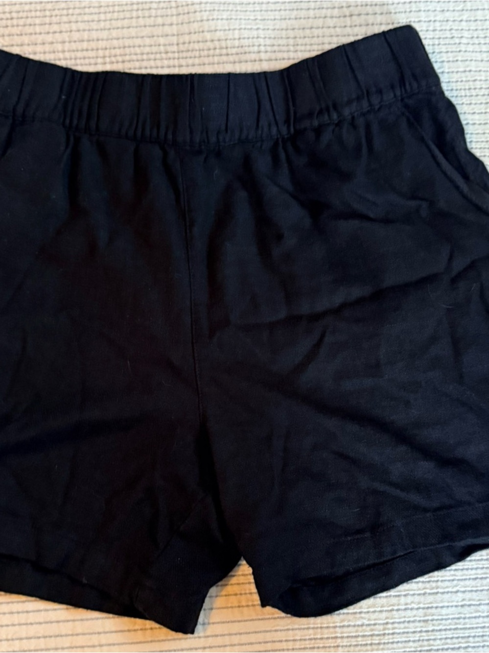 Blank NYC Black Athletic Elastic-Waist Shorts